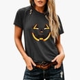 thumbnail image 5 of Jamsmile Women T-Shirts Graphic Halloween Print Tee Shirts Comfort Soft Short Sleeve Tops Vacation Loose Fit Trendy T‑Shirts, 5 of 6