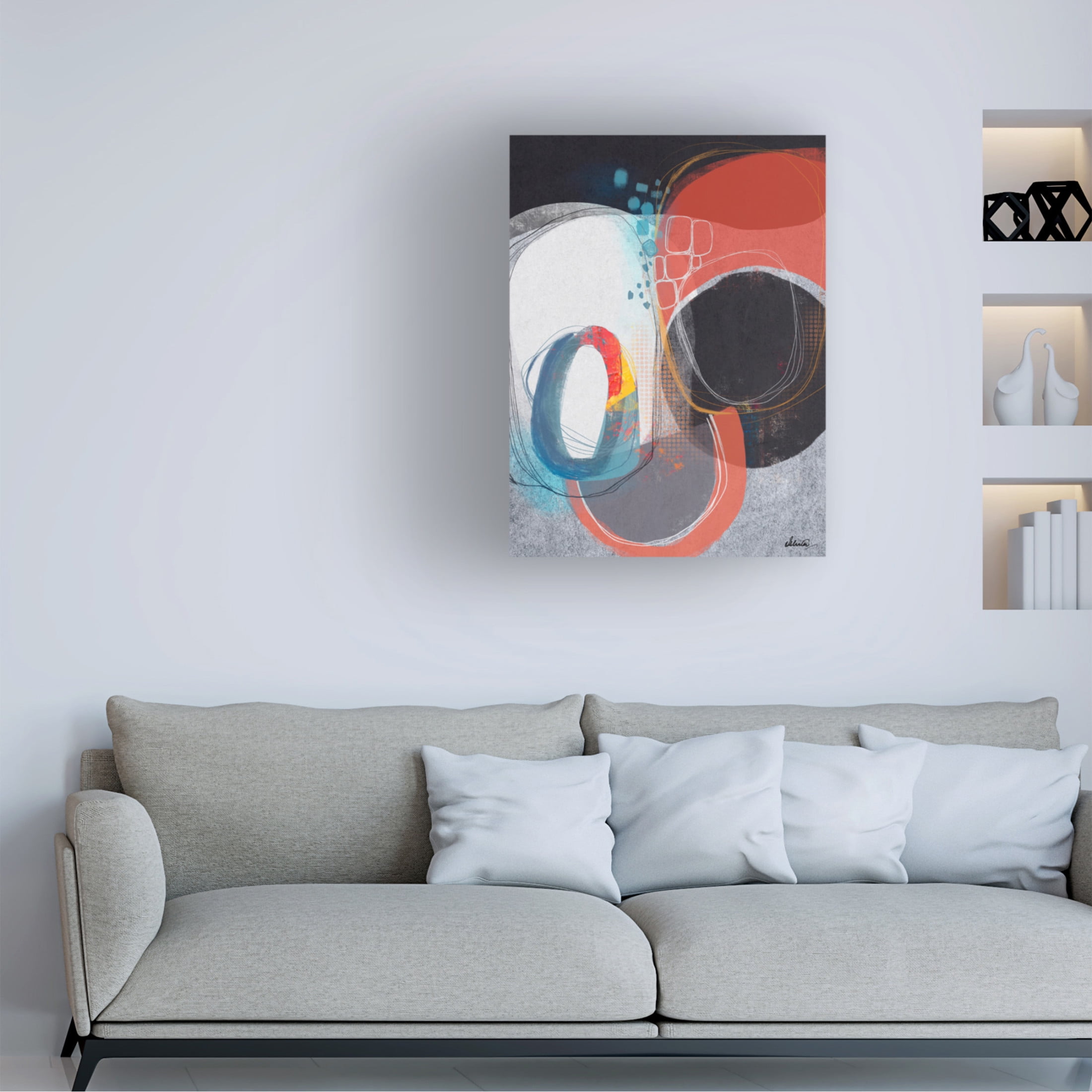 Canvas Wall Art - Ishita Banerjee 'Pebble Beach 2' Wall Art for Living Room, Bedroom, or Office Décor by Trademark Fine Art - 14 x 19 Inches