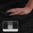 thumbnail image 3 of Luxurious Non-Slip Shaggy Chenille Kitchen Runner Black Kitchen Rug Ultra Soft Plush Carpet Mat Shag Shower Bath Runner Absorbent Large Bath Mat for Entryway, Size 59 & 20 Inches, Black, 3 of 4