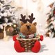 thumbnail image 5 of Adorno Navideño de Cesta de Dulces con Forma de Muñeco de Nieve Anciano | Juguete Decorativo de Escritorio | Material Abs Rojo, Blanco y Marrón | Porta Dulces Festivos de 17 X 16 X 12 Cm para Exhibir, 5 of 6