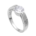 thumbnail image 1 of Designer Style Round Cubic Zirconia Ring Sterling Silver 925 Size 7, 1 of 2