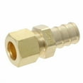 thumbnail image 7 of XFITTING 10 Pieces 1/2" Pex X 3/8" OD Compression Straight Adapter, Brass, NSF, Pex B, 7 of 7
