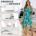 thumbnail image 3 of HELLHERO Side Pockets Ladies Irregular Hem Casual Dress, Starfish Pattern Summer Sleeveless Dress Polyester Durable Asymmetric Dresses Round Neck, 3 of 8