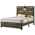 thumbnail image 2 of Contemporary Rustic Brown Finish Full Size 4Pc Bedroom Set Bed Dresser Mirror Nightstand Wooden Furniture, 2 of 7