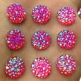 thumbnail image 3 of DIY 40Pcs 12mm Round AB Resin Flatback Rhinestones for Phone Wedding Crafts Red Resin, 3 of 6