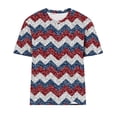 thumbnail image 5 of Goodtrade8 American Flag T Shirts for Women Red White and Blue Red White and Blue Pullover July 4th Short Sleeve , Independence Day Crew Neck Graphic Summer Juniors Tops Fashion, 5 of 5