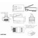 thumbnail image 3 of Juego de conectores W-NECTOUN CAT6, paquete de 100, RJ45 para cable sólido, 3 of 7