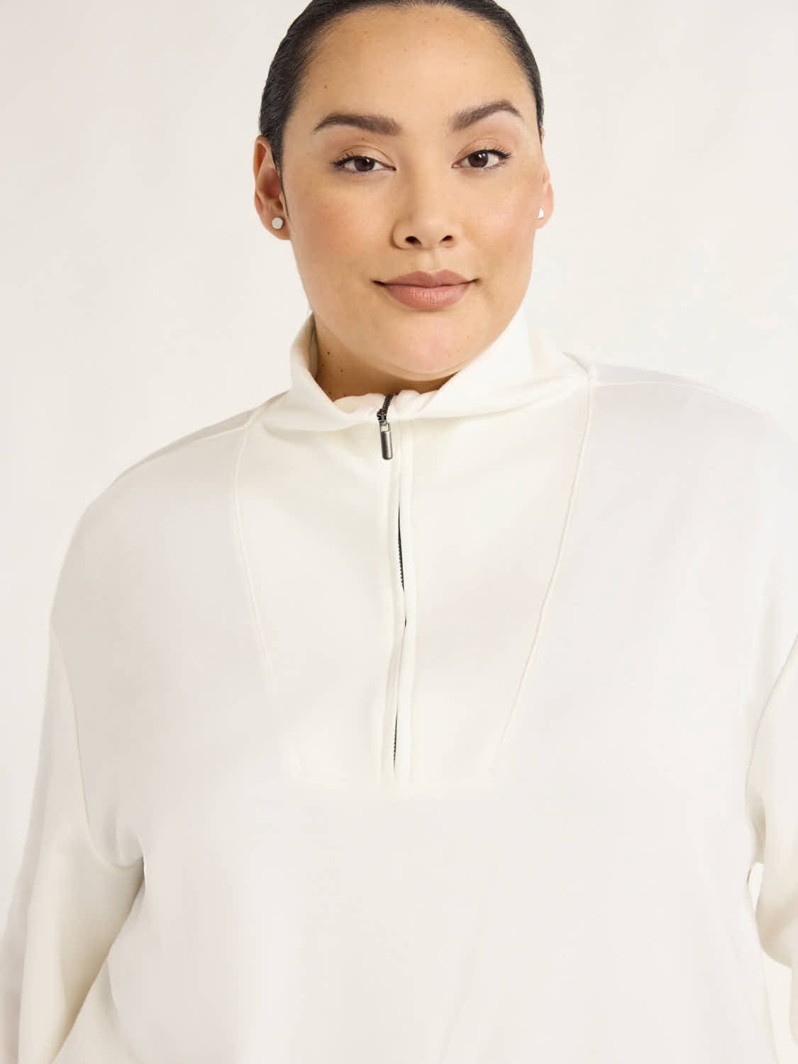 Scoop Women’s & Women's Plus Ultimate ScubaKnit Half Zip Sweatshirt, Sizes XS-4X