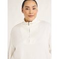thumbnail image 3 of Scoop Women’s & Women's Plus Ultimate ScubaKnit Half Zip Sweatshirt, Sizes XS-4X, 3 of 4