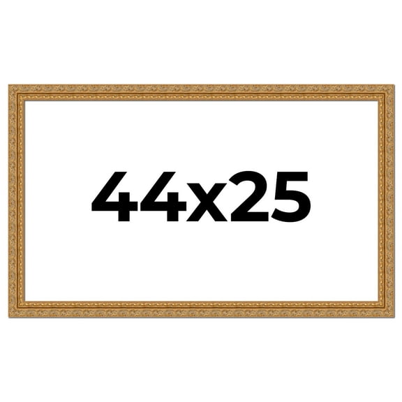 44x25 Frame Gold Ornate Solid Wood Picture Frame | 2 Inch Moulding Width | Firman Traditional Photo