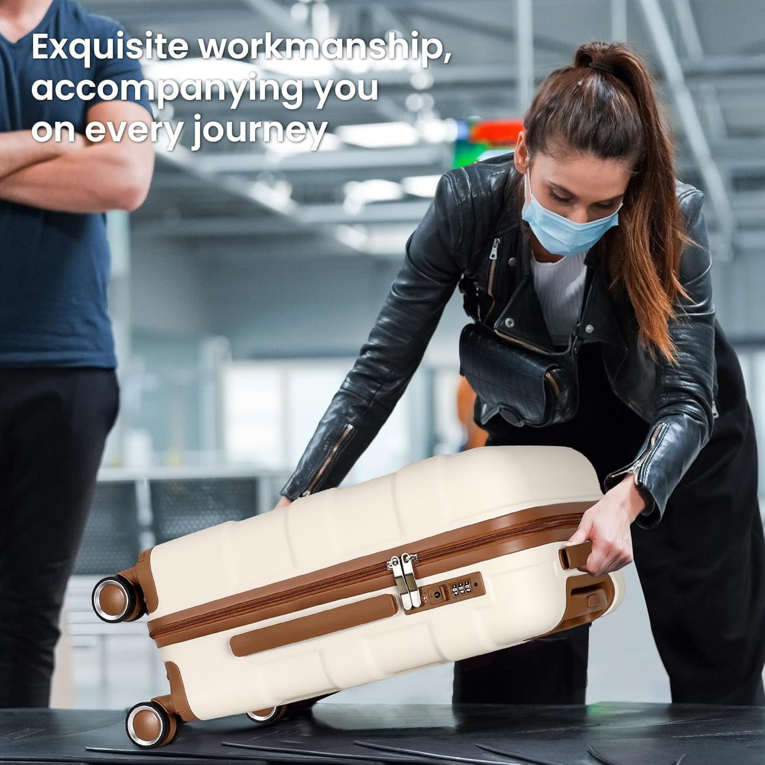 Hardside Carry On Luggage 22x14x9 Airline Approved with Spinner Wheels, Lightweight 20-inch Carry-On Suitcase for Men & Women
