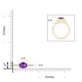 thumbnail image 4 of ANGARA Natural Oval 1.15 ct Amethyst Solitaire Ring with Diamonds in 14K Yellow Gold for Women (Size-8x6mm) | February Birthstone, Anniversary, Jewelry Gift for Women | Natural Amethyst Ring, 4 of 8