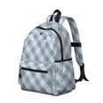 thumbnail image 2 of Blue and White Checkered Pattern Backpack for School, Cute School Bag with Adjustable Shoulder Straps and Padded Back, 13.4"x11"x4.7", 2 of 5