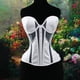 thumbnail image 4 of Corsé estereoscópico de corte en espiga de pescado con tirantes de hilo moldeado, camiseta sin mangas de poliéster para mujer, 4 of 8