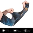 thumbnail image 3 of Uemuo Lonely Night Sky Wolf Printed Arm Sleeves, Cooling UV Sun Protection Sports Compression for Men/Women, 3 of 8