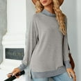 thumbnail image 4 of Women's Tunic Tops Long Sleeve Shirts Turtleneck Trendy Lightweight Pullover Sweaters, 4 of 7