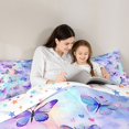 thumbnail image 4 of Homewish Colorful Graffiti Butterfly 7-Piece Twin Bedding Sets,Multicolor Gradient Butterflies Bedding Comforter Set,Pink Blue Purple Sheet Sets For Girls,Ultra Soft Home Decor Reversible, 4 of 8