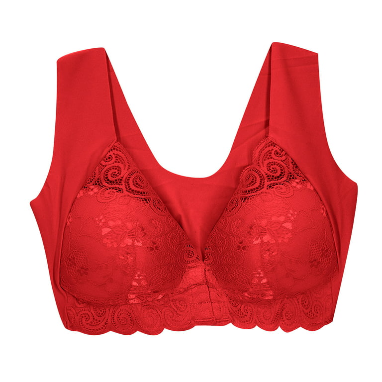 Bras For Women Full Cup Thin Underwear Plus Size Front on Wireless Sports  Lace Bra Cover Large Size Bras
