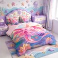 thumbnail image 2 of Manfei Ocean Axolotl 7 Pieces Full Size Bedding Sets,Sealife Salamander Full Size Bed in a Bag,Pink Reversible, 2 of 7
