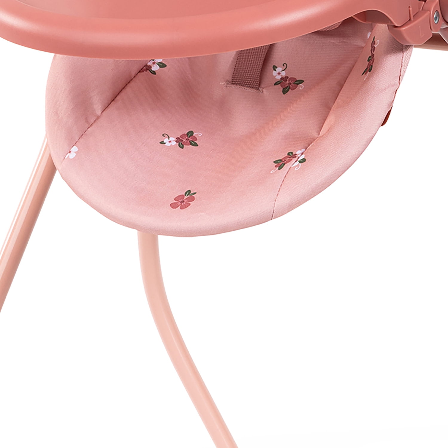 Bayer Design: Doll 4-In-1 Vario - Pink & Flowers - Convertible Toy: Highchair-Swing-Bed-Car Seat, All-In-1 Care Accessory Fits 18" Dolls, Kids 3+