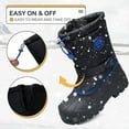 thumbnail image 4 of Bocca Boys Waterproof Snow Boots Black-Blue Slip Resistant Winter Boots 4M, 4 of 6