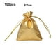 thumbnail image 4 of Yuarrent 100 piezas de bolsas de joyería brillantes, soporte de embalaje de dulces de regalo reutilizable con cordón, tela no tejida, Kits de decoración para fiestas Dorado/5*7cm, 4 of 6