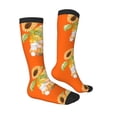 thumbnail image 3 of Picia Women Crew Soft Moisture-wicking Socks Sunflower Gnomes 3 Pattern Design Cotton Socks, One Size fit All, 3 of 9
