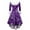 Purple, variant on Women's Fashionable Casual Fitted Christmas Print Party Long-Sleeved V-Neck Hair Collar Dress for Holiday Parties and Events,Green,M