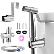 Yalumo Handheld Bidet Sprayer for Toilet, 7/8" Stainless Steel Toilet Bidet Sprayer, Adjustable Water Pressure Control with Bidet Hose for Feminine Wash, Attachment for Toilet