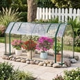 thumbnail image 4 of Costway 47" x 22" x 24" Portable Mini Greenhouse with 2 Zipper Doors & Ground Stakes Clear, 4 of 8