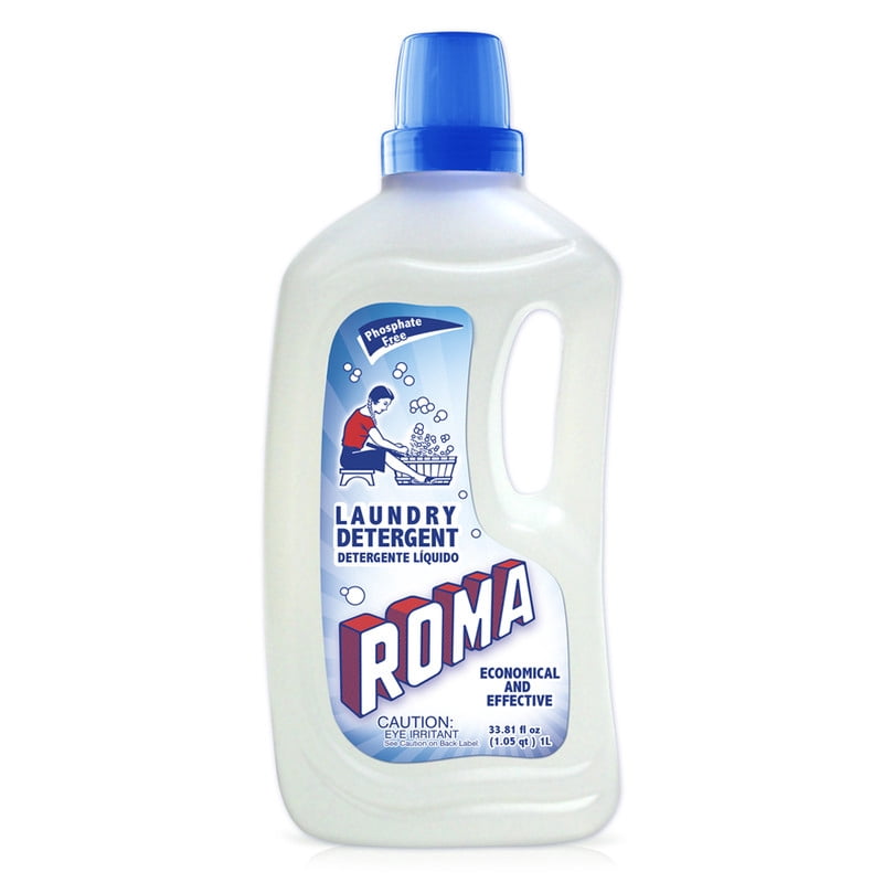 Roma Liquid Detergent Box (Contains 12 Bottles of 33.81 fl oz).  It can be used wor washing clothes and cleaning floors, tiles and other surfaces.