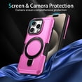 thumbnail image 7 of Ancove for iPhone 15 Plus Rugged Case,Heavy Duty Shockproof Ring Holder Stand [Military Drop Protection]Case Cover Compatible with iPhone 15 Plus,Pink, 7 of 7
