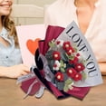 thumbnail image 1 of Ramo de flores de ganchillo Macarena decoración del hogar flor artificial tejido Día de la Madre Rojo, 1 of 8