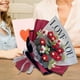 thumbnail image 1 of Ramo de flores de ganchillo Macarena decoración del hogar flor artificial tejido Día de la Madre Rojo, 1 of 8