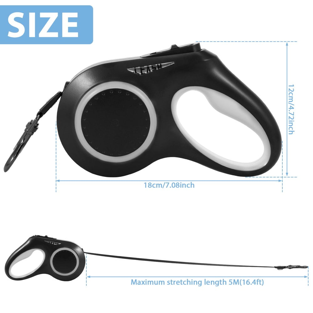PENGXIANG Retractable Dog Leash with LED Light 16ft Portable Retractable  Walking Leash with Ergonomic Handle 600mAh Rechargeable LED Lighted Dog  Leash Retractable Leash for Small Medium D - Walmart.ca