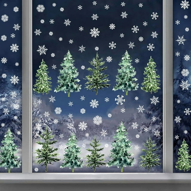 Christmas Wall Stickers For Bedroom Decoration With Bearded Children Design And Peel-And-Stick Application