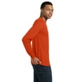 thumbnail image 3 of Gildan Classic Fit Men Long Sleeve T-Shirt, DryBlend Crewneck Tee, Orange, XL, 3 of 6
