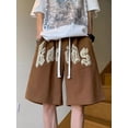 thumbnail image 3 of Pantalones cortos con estampado de letras de ropa de calle Y2K de verano para hombre, pantalones cortos deportivos de hip hop para gimnasio, bermudas holgadas informales americanas 2023 para hombre, 3 of 5