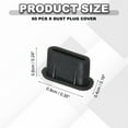thumbnail image 2 of Uxcell 0.4 Inch USB Type A Dust Plug, 60 Pcs Anti Dust Plug Cover Female End for Port Device, Black, 2 of 6