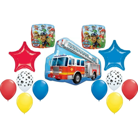 Paw Patrol Marshall Firetruck Birthday Party Balloon Set