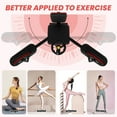 thumbnail image 2 of Leg Stretcher with 360° Casters & 62.2" Size, Steel Frame Leg Stretching Split Machine with 330 LBS Capacity & 6" PU Cushion, Black & Red Flexibility Stretching Machine with 0~240° Range, for Gym, 2 of 7