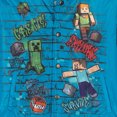 thumbnail image 2 of Minecraft Big Boys' Varsity Bomber Jacket Teal Brick, 2 of 4