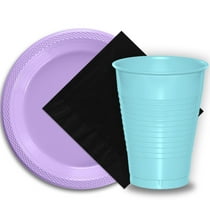 50 Lavender Plastic Plates 9 50 Light Blue Plastic Cups 12 Oz