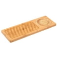 thumbnail image 1 of Bandeja de té de bambú, tetera de bambú portátil de forma rectangular, tablero de té de mesa, diseño de última generación, 1 of 12