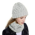 thumbnail image 3 of Viworld Women Winter Beanie Hat Scarf Set Thick Knitted Skull Cap with Neck Warmer, 3 of 5