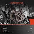 thumbnail image 3 of A-Premium Alternator Compatible with Chrysler PT Cruiser & Dodge Neon, 2003-2005, 2.4L, Turbocharged, 12V 150A 4-Groove Pulley Clockwise, Replace# 90295545, 56029915AB, 3 of 10