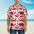thumbnail image 5 of Picia red plaid Moose Bunny bear Gentle Cotton Regular Fit Short Sleeve Casual Hawaiian Shirt for Men-Large, 5 of 8