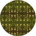 thumbnail image 1 of Ahgly Company Tapis d'Intérieur Rond Lavable en Machine Brun Chocolat Transitionnel, 8 Pieds Rond, 1 of 7