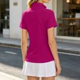 thumbnail image 4 of Womens Golf Shirt Summer 1/4 Zip Up Polo Shirts Short Sleeve Moisture Wicking Gym Workout Tops 3XL, 4 of 6