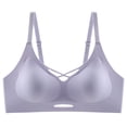 thumbnail image 3 of WCJM Full Coverage Yoga Bras for Women No Padding with Adjustable Back Hooks V-Neck Basic Wireless Racerback Bra Low Support Workout Sports Bra, 3 of 3